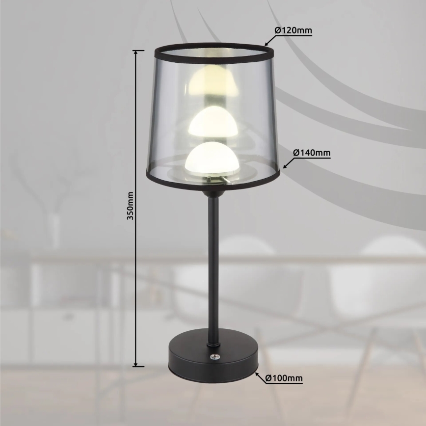 Globo - LED Hämardatav laetav puutetundlik laualamp LED/2,5W/3,7V 2700/4000/6500K 1800 mAh must