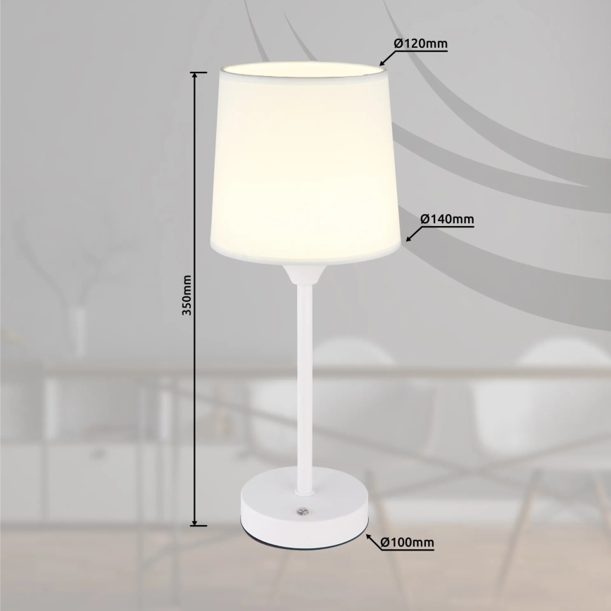 Globo - LED Hämardatav laetav puutetundlik laualamp LED/2,5W/3,7V 2700/4000/6500K 1800 mAh valge