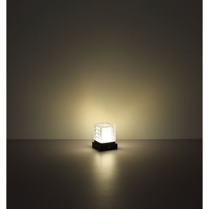 Globo - LED Hämardatav puutetundlik laualamp LED/2,5W/3,7V 2700K/4000K/6500K 1800mAh USB must