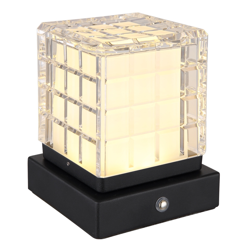 Globo - LED Hämardatav puutetundlik laualamp LED/2,5W/3,7V 2700K/4000K/6500K 1800mAh USB must