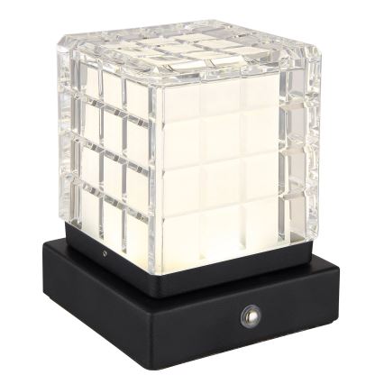 Globo - LED Hämardatav puutetundlik laualamp LED/2,5W/3,7V 2700K/4000K/6500K 1800mAh USB must