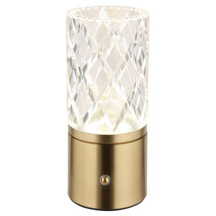 Globo - LED Hämardatav puutetundlik laualamp LED/2,5W/3,7V 2700K/4000K/6500K 1800mAh USB kuldne