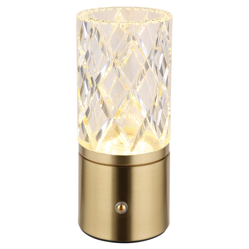Globo - LED Hämardatav puutetundlik laualamp LED/2,5W/3,7V 2700K/4000K/6500K 1800mAh USB kuldne