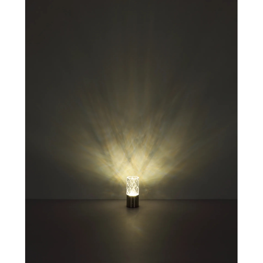 Globo - LED Hämardatav puutetundlik laualamp LED/2,5W/3,7V 2700K/4000K/6500K 1800mAh USB matt kroom