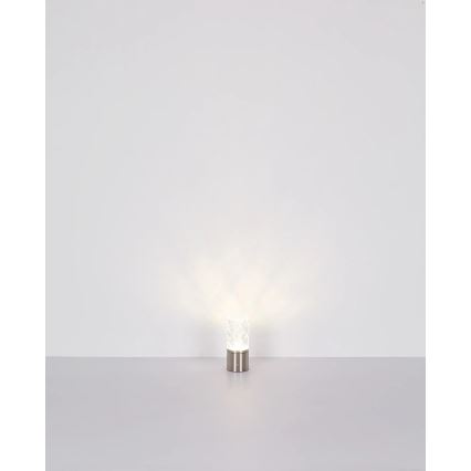 Globo - LED Hämardatav puutetundlik laualamp LED/2,5W/3,7V 2700K/4000K/6500K 1800mAh USB matt kroom