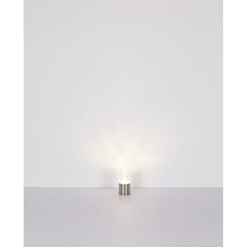 Globo - LED Hämardatav puutetundlik laualamp LED/2,5W/3,7V 2700K/4000K/6500K 1800mAh USB matt kroom