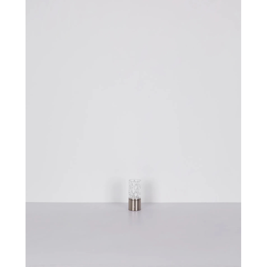 Globo - LED Hämardatav puutetundlik laualamp LED/2,5W/3,7V 2700K/4000K/6500K 1800mAh USB matt kroom
