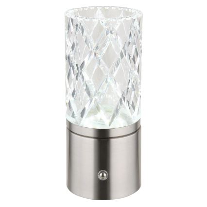 Globo - LED Hämardatav puutetundlik laualamp LED/2,5W/3,7V 2700K/4000K/6500K 1800mAh USB matt kroom