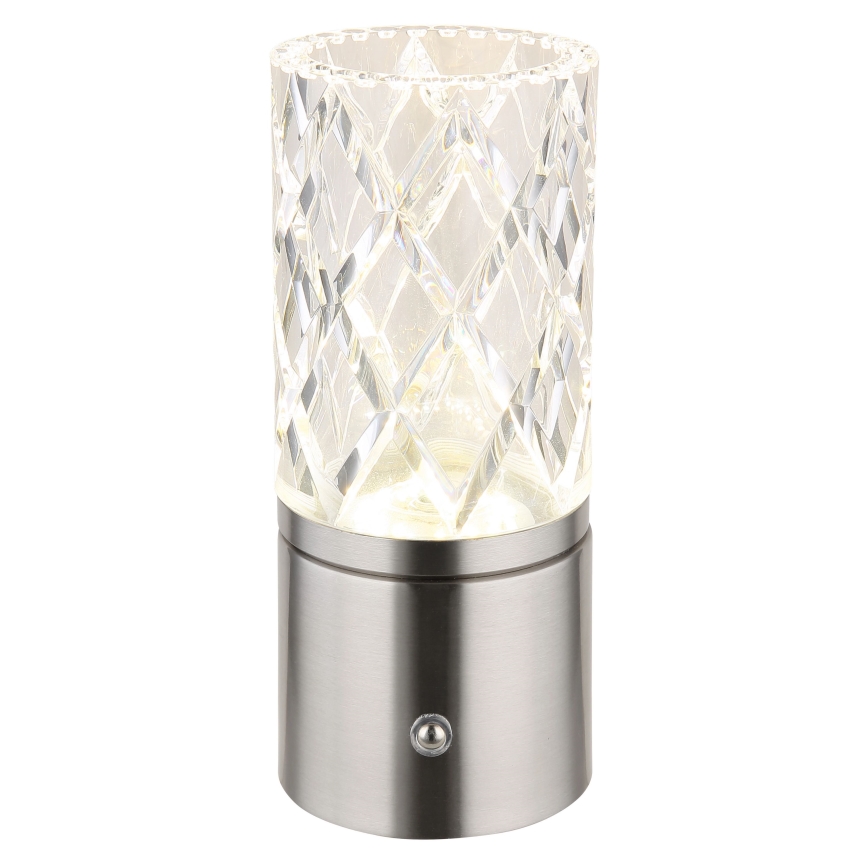 Globo - LED Hämardatav puutetundlik laualamp LED/2,5W/3,7V 2700K/4000K/6500K 1800mAh USB matt kroom