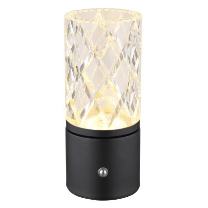 Globo - LED Hämardatav puutetundlik laualamp LED/2,5W/3,7V 2700K/4000K/6500K 1800mAh USB must