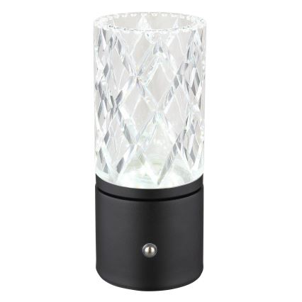 Globo - LED Hämardatav puutetundlik laualamp LED/2,5W/3,7V 2700K/4000K/6500K 1800mAh USB must