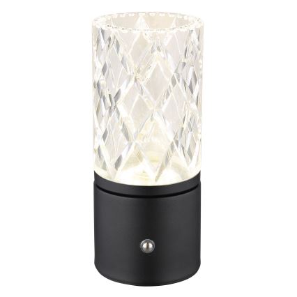 Globo - LED Hämardatav puutetundlik laualamp LED/2,5W/3,7V 2700K/4000K/6500K 1800mAh USB must