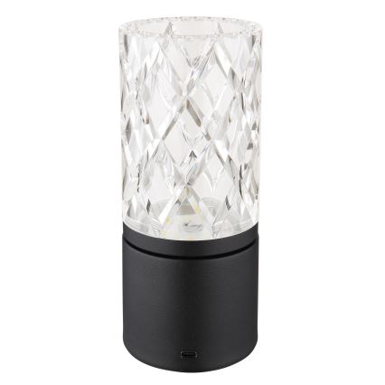 Globo - LED Hämardatav puutetundlik laualamp LED/2,5W/3,7V 2700K/4000K/6500K 1800mAh USB must
