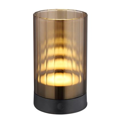 Globo - LED Väli Hämardatav laetav puutetundlik laualamp LED/2W/3,7V 2700/4000/6500K 1200mAh IP44 pruun