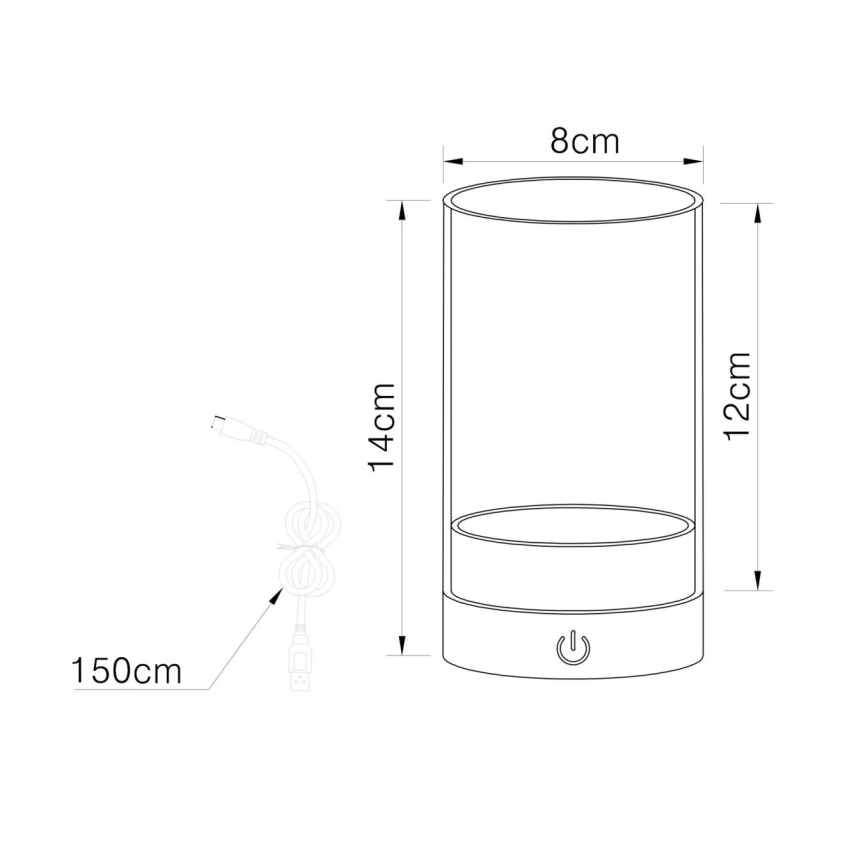 Globo - LED Väli Hämardatav laetav puutetundlik laualamp LED/2W/3,7V 2700/4000/6500K 1200mAh IP44 roheline