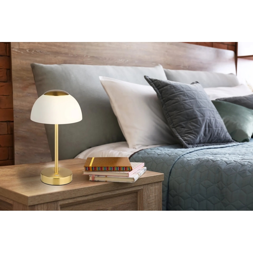 Globo - LED Hämardatav laetav laualamp LED/2,5W/5V 1800mAh 2700K/4000K/6500K messing