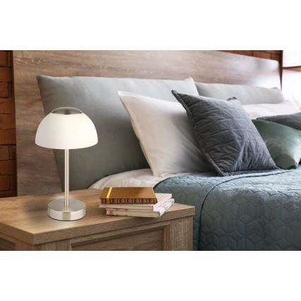 Globo - LED Hämardatav laetav laualamp LED/2,5W/5V 1800mAh 2700K/4000K/6500K matt kroom