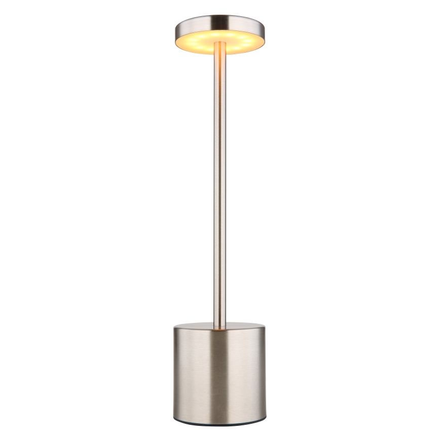 Globo - LED Hämardatav puutetundlik laualamp LED/1,2W/3,7V 2000K/3500K/7000K 1200 mAh USB matt kroom