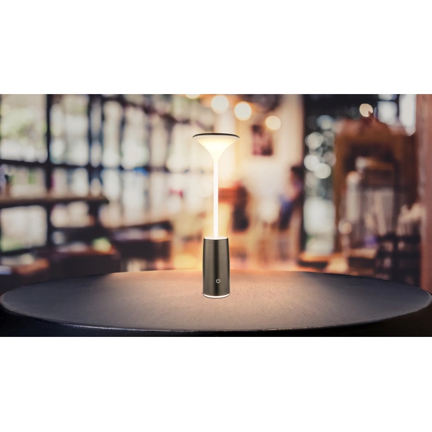 Globo - LED Hämardatav laetav puutetundlik laualamp LED/1,2W/3,7V 3000K 1500mAh must