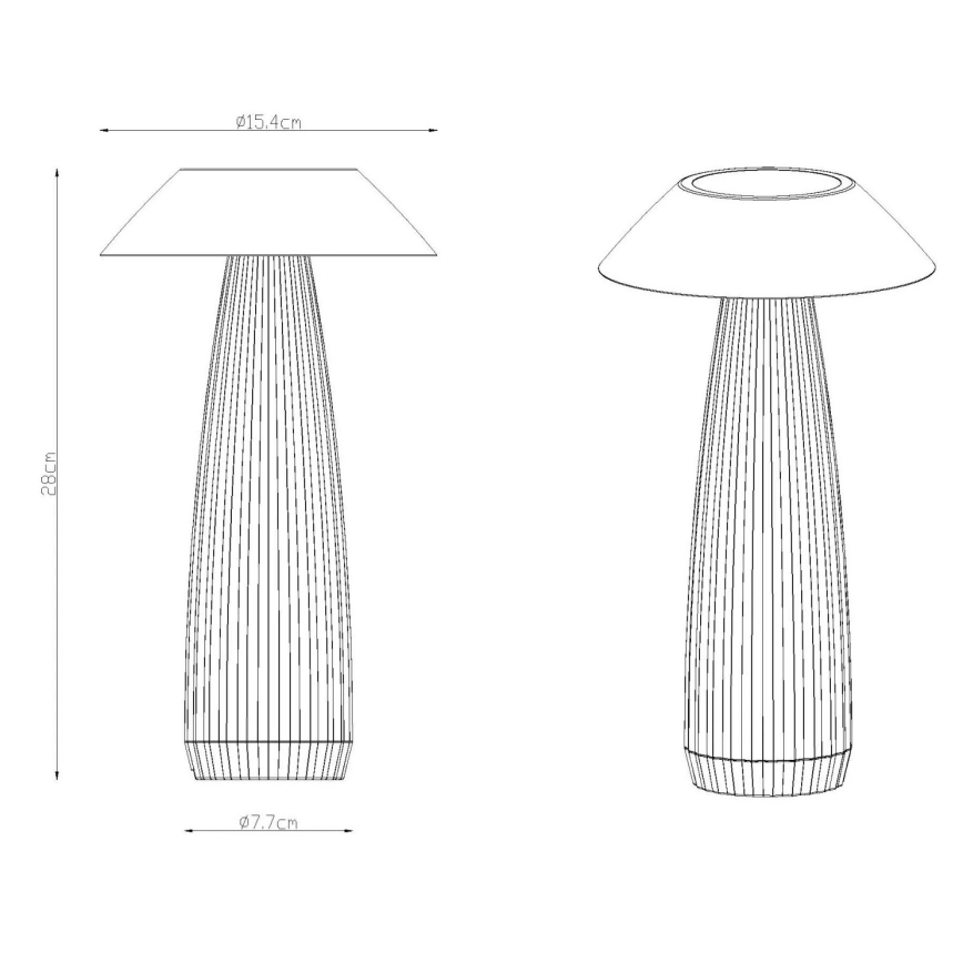 Globo - LED Hämardatav laetav puutetundlik laualamp LED/1W/3,7V 3000K 1200mAh must