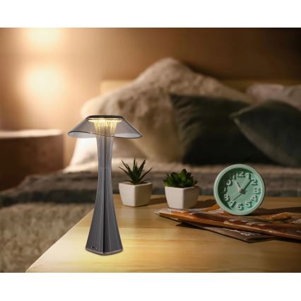 Globo - LED Hämardatav laetav laualamp LED/2,5W/3,7V 1200mAh 2700K/4500K/6500K must