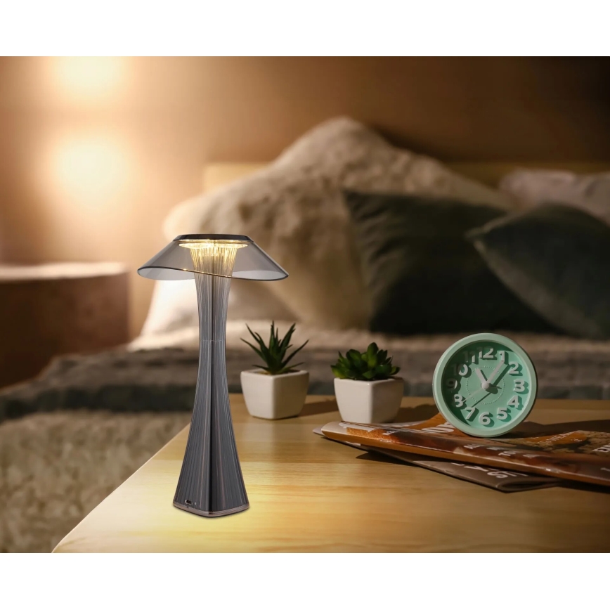 Globo - LED Hämardatav laetav laualamp LED/2,5W/3,7V 1200mAh 2700K/4500K/6500K must