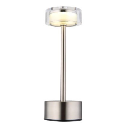Globo - LED Hämardatav laetav puutetundlik laualamp LED/2,5W/3,7V 2700/4000/6500K 1800mAh matt kroom