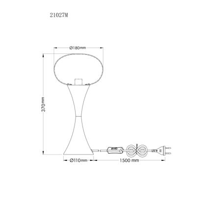 Globo - Laualamp 1xE14/25W/230V messing