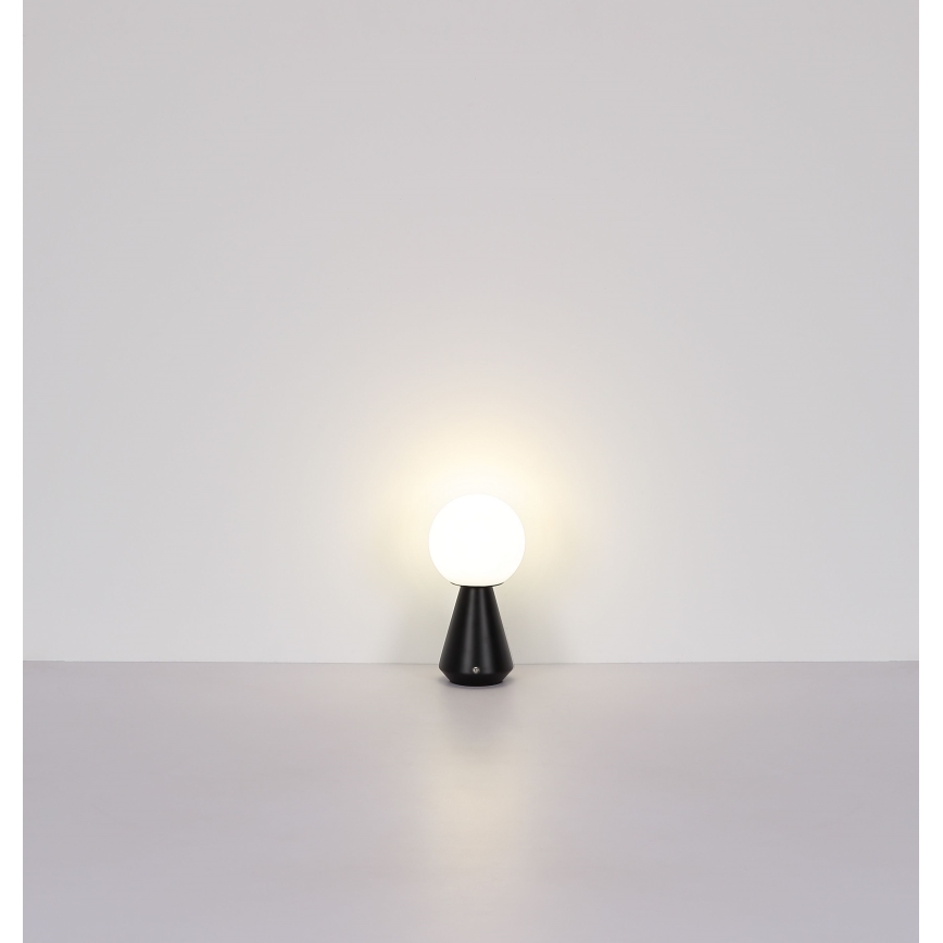 Globo - LED reguleeritav puutetundlik välistingimustes kasutatav lauavalgusti LED/1,5W/5V 3000/4500/6500K 1800 mAh IP41 must
