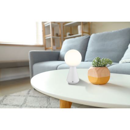 Globo - LED Hämardatav puutetundlik väli laualamp LED/1,5W/5V 3000/4500/6500K 1800 mAh IP41 valge