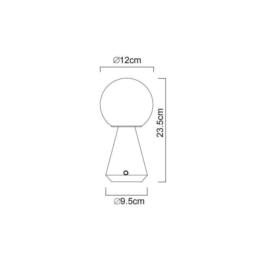 Globo - LED Hämardatav puutetundlik väli laualamp LED/1,5W/5V 3000/4500/6500K 1800 mAh IP41 valge