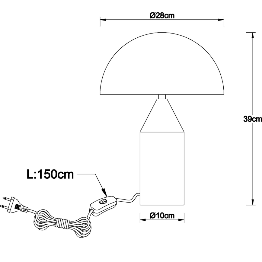 Globo - laualamp 2xE27/40W/230V messing