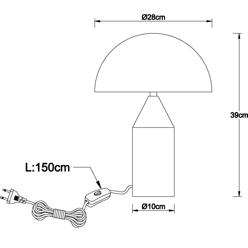 Globo - Laualamp 2xE27/40W/230V mattkroom