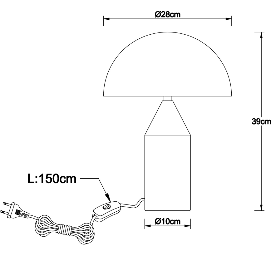 Globo - Laualamp 2xE27/40W/230V