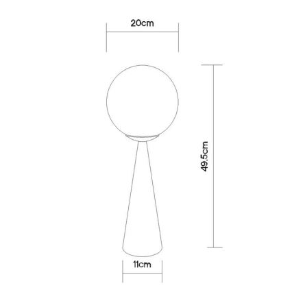 Globo - Laualamp 1xE27/40W/230V messing
