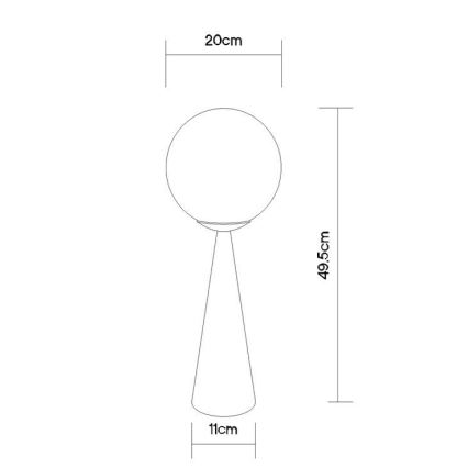 Globo - Laualamp 1xE27/40W/230V matt kroom