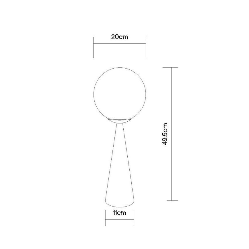 Globo - Laualamp 1xE27/40W/230V matt kroom