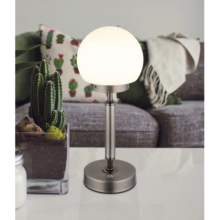 Globo - LED Hämardatav laetav puutetundlik laualamp LED/2,5W/5V 1800mAh 2700/4000/6500K antratsiit
