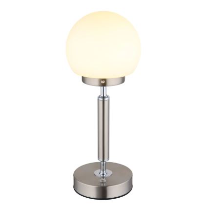 Globo - LED Hämardatav laetav puutetundlik laualamp LED/2,5W/5V 1800mAh 2700/4000/6500K matt kroom