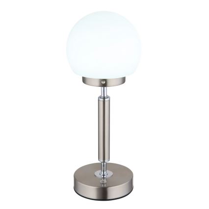 Globo - LED Hämardatav laetav puutetundlik laualamp LED/2,5W/5V 1800mAh 2700/4000/6500K matt kroom