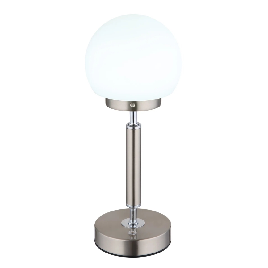 Globo - LED Hämardatav laetav puutetundlik laualamp LED/2,5W/5V 1800mAh 2700/4000/6500K matt kroom