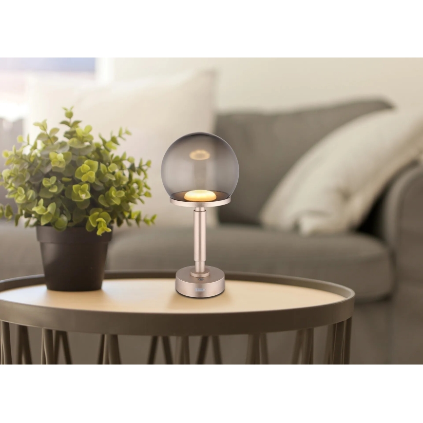 Globo - LED Hämardatav laetav puutetundlik laualamp LED/2,5W/5V 1800mAh 2700/4000/6500K Roosa kuldne