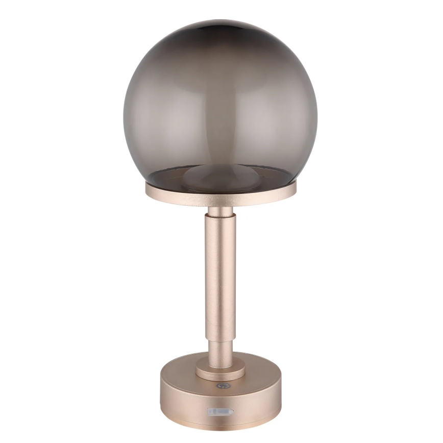 Globo - LED Hämardatav laetav puutetundlik laualamp LED/2,5W/5V 1800mAh 2700/4000/6500K Roosa kuldne