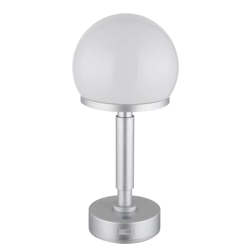 Globo - LED Hämardatav laetav puutetundlik laualamp LED/2,5W/5V 1800mAh 2800K hõbedane