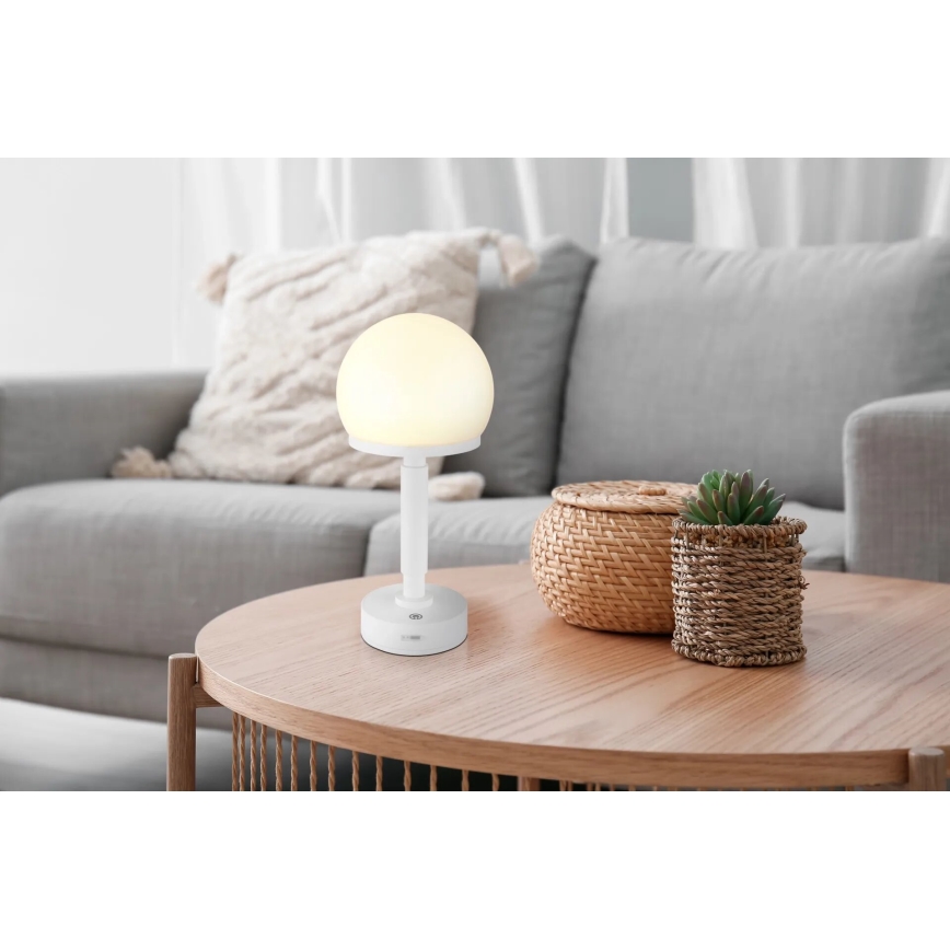 Globo - LED Hämardatav laetav puutetundlik laualamp LED/2,5W/5V 1800mAh 2800K valge