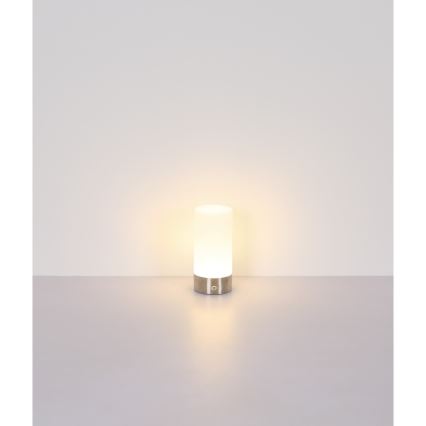 Globo - LED RGBW Hämardatav puutetundlik väli laualamp LED/1,8W/5V 1500 mAh IP44 matt kroom