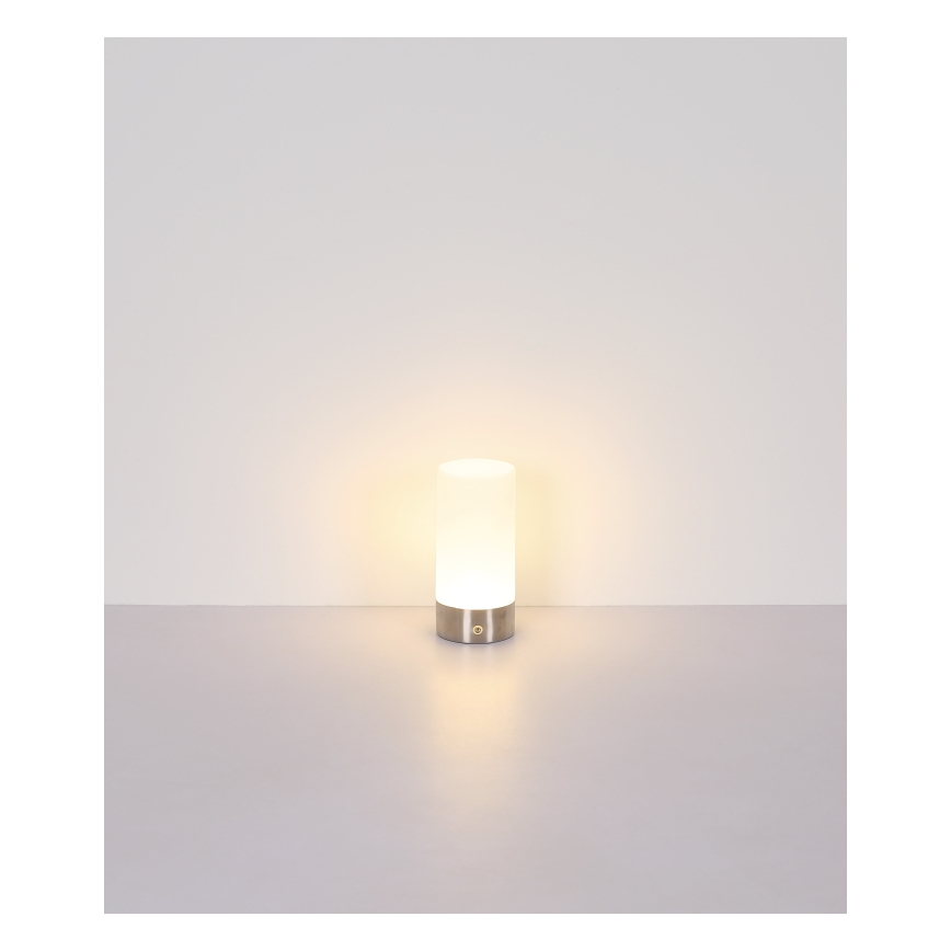 Globo - LED RGBW Hämardatav puutetundlik väli laualamp LED/1,8W/5V 1500 mAh IP44 matt kroom