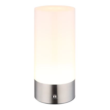 Globo - LED RGBW Hämardatav puutetundlik väli laualamp LED/1,8W/5V 1500 mAh IP44 matt kroom