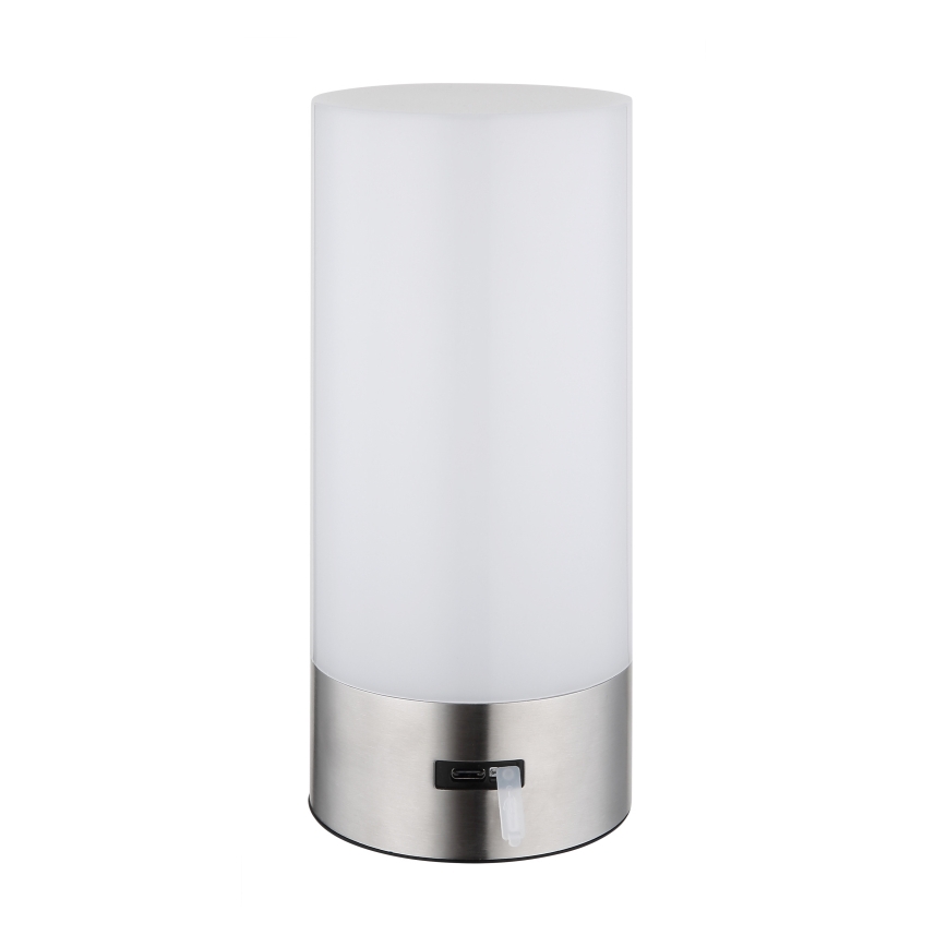Globo - LED RGBW Hämardatav puutetundlik väli laualamp LED/1,8W/5V 1500 mAh IP44 matt kroom