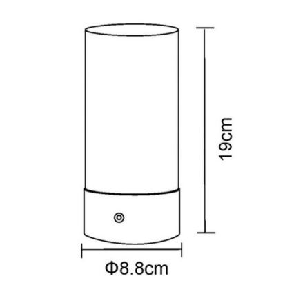 Globo - LED RGBW Hämardatav puutetundlik väli laualamp LED/1,8W/5V 1500 mAh IP44 matt kroom